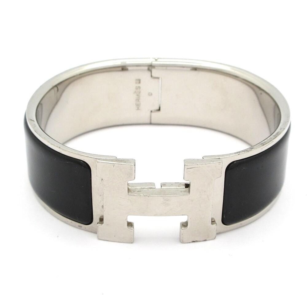 Hermès Clic Clac H Bangle Silver Black